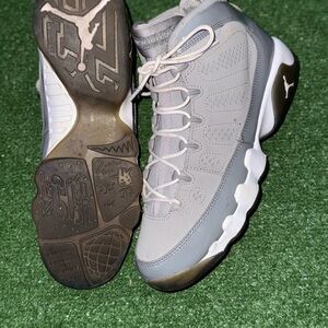 Gray and White High-Top Sneakers